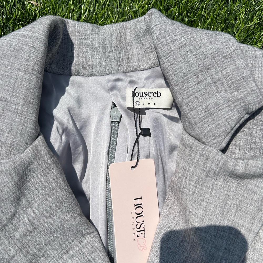 NWT House of CB Brisa grey suiting jacket bodysuit - Picture 7 of 8